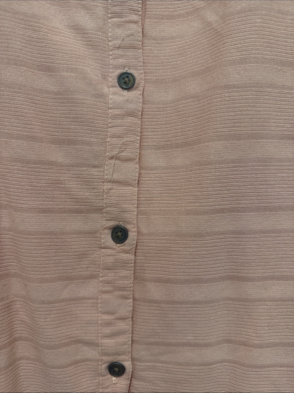True Craft Peach Button-Front Ruffle Sleeve Dress - Picture 3 of 4